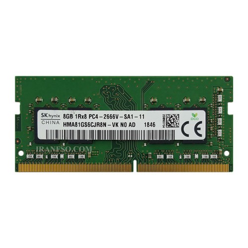 رم لپ تاپ 8 گیگ SK Hynix DDR4-2666 MHZ 1.2V شش ماه گارانتی