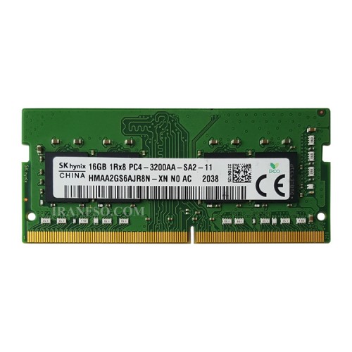 رم لپ تاپ 16 گیگ SK Hynix DDR4-3200 MHZ 1.2V یک سال گارانتی
