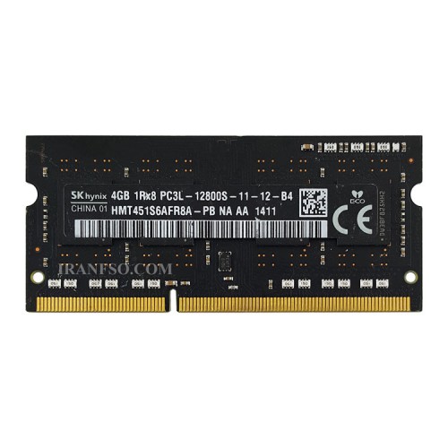 رم لپ تاپ 4 گیگ SK Hynix DDR3-PC3L 1600-12800 MHz 1.35V یک سال گارانتی