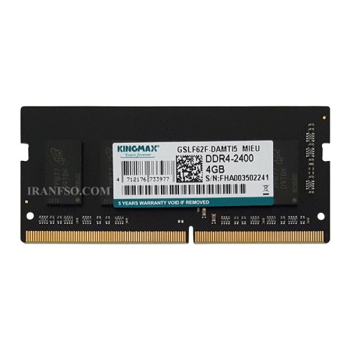 رم لپ تاپ 4 گیگ KingMax DDR4-2400 MHZ 1.2V گارانتی آواژنگ