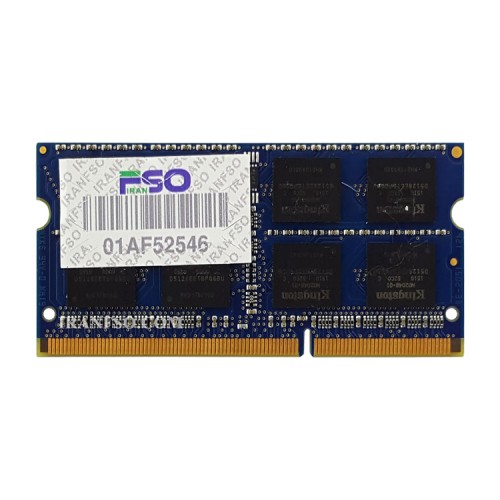 رم لپ تاپ 8 گیگ Kingston DDR3-PC3L-1600-12800 MHZ 1.35V یک سال گارانتی