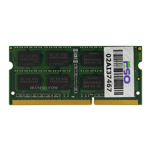 رم لپ تاپ 8 گیگ Kingston DDR3-1333-10600 MHz 1.5V یک سال گارانتی