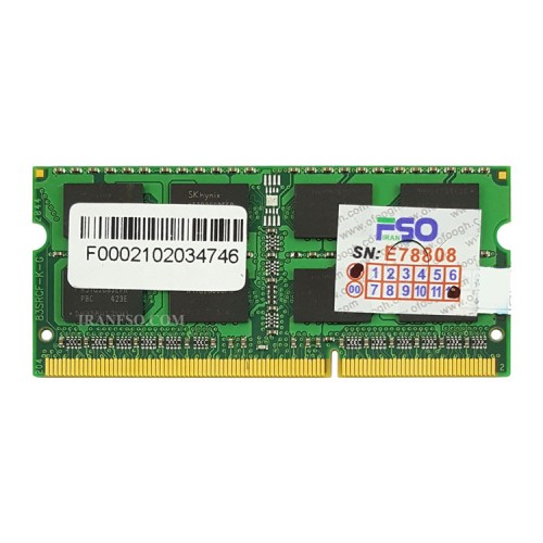 رم لپ تاپ 4 گیگ Kingston DDR3 1600-12800 MHZ 1.5V یک سال گارانتی