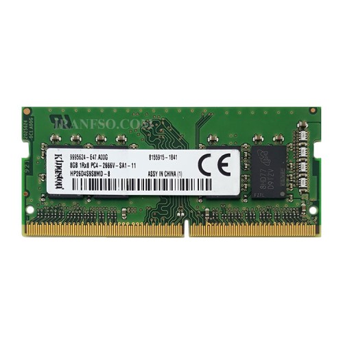 رم لپ تاپ 8 گیگ Kingston DDR4-2666 MHz 1.2V شش ماه گارانتی