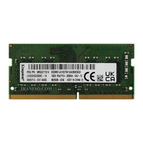 رم لپ تاپ 16 گیگ Kingston DDR4-3200 MHZ 1.2V یک سال گارانتی