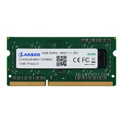 رم لپ تاپ 4 گیگ Lanson DDR3-PC3L 1600-12800 MHz 1.35V شش ماه گارانتی