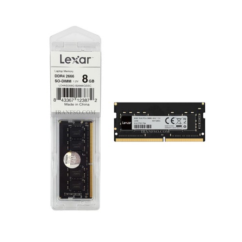 رم لپ تاپ 8 گیگ Lexar DDR4-2666 MHZ 1.2V گارانتی حامی