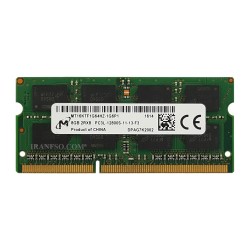 رم لپ تاپ 8 گیگ Micron Technology DDR3-PC3L-1600 -12800 MHZ 1.35V یک سال گارانتی