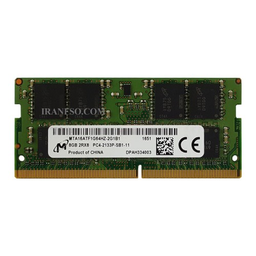 رم لپ تاپ 8 گیگ Micron Technology DDR4-2133 MHz 1.2V شش ماه گارانتی