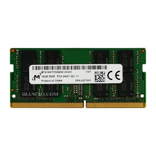 رم لپ تاپ 16 گیگ Micron Technology DDR4-2400 MHZ 1.2V یک سال گارانتی