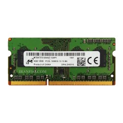 رم لپ تاپ 4 گیگ Micron Technology DDR3-PC3L-1866-14900 MHz 1.35V یکسال گارانتی