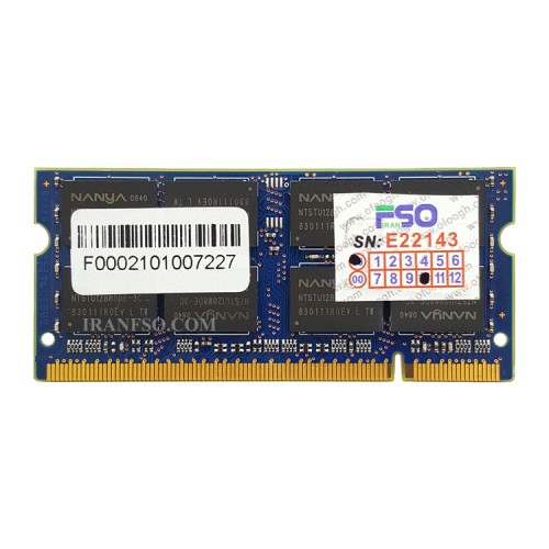 رم لپ تاپ 2 گیگ Nanya DDR2-667-5300 MHZ 1.8V یک ماه گارانتی