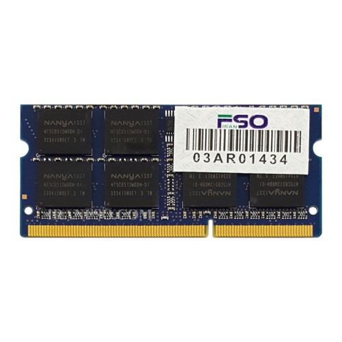 رم لپ تاپ 8 گیگ Nanya DDR3 1600-12800 MHz 1.5V یک سال گارانتی