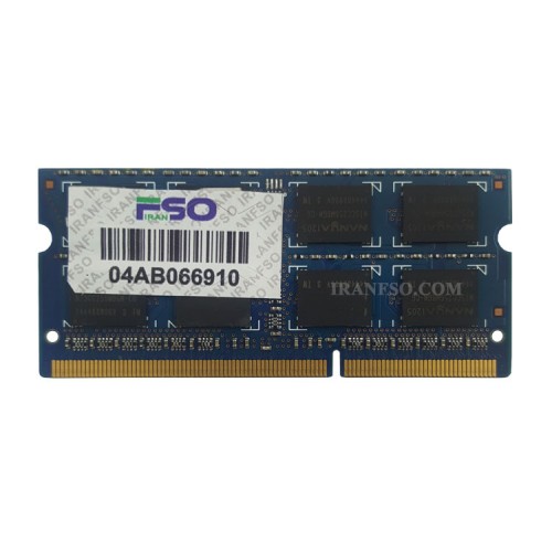 رم لپ تاپ 4 گیگ Nanya DDR3-PC3L-1333-10600 MHZ 1.35V شش ماه گارانتی