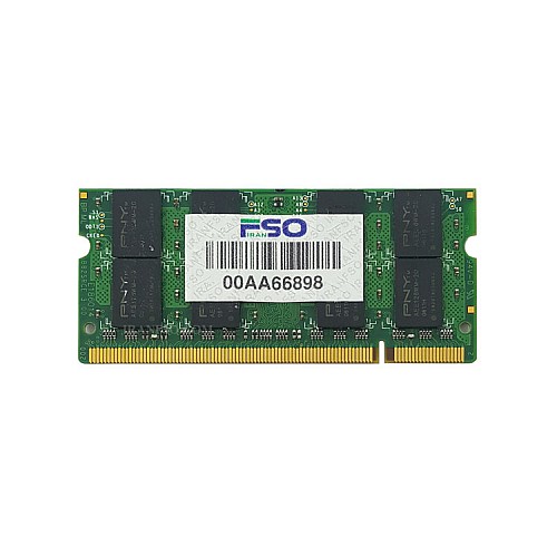 رم لپ تاپ 2 گیگ PNY DDR2-800-6400 MHZ 1.8V سه ماه گارانتی