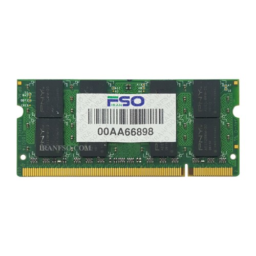 رم لپ تاپ 2 گیگ PNY DDR2-800-6400 MHZ 1.8V سه ماه گارانتی