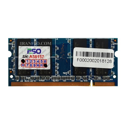 رم لپ تاپ 2 گیگ Ramaxel DDR2-800-6400 MHZ 1.8V سه ماه گارانتی
