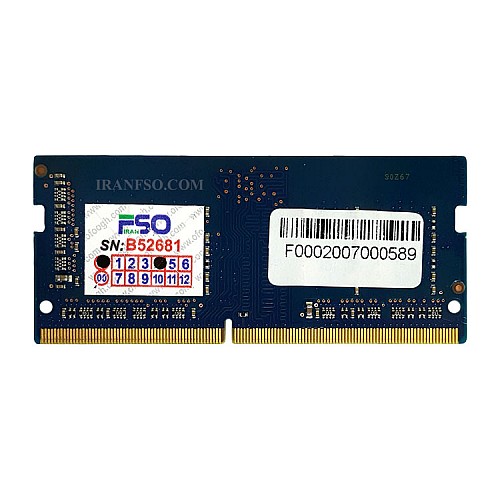 رم لپ تاپ 4 گیگ Ramaxel DDR4-2666 MHZ 1.2V یک سال گارانتی