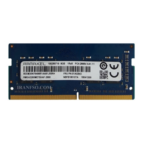 رم لپ تاپ 8 گیگ Ramaxel DDR4-2666 MHz 1.2V شش ماه گارانتی