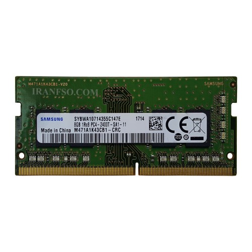 رم لپ تاپ 8 گیگ سامسونگ DDR4-2400 MHZ 1.2V یک سال گارانتی