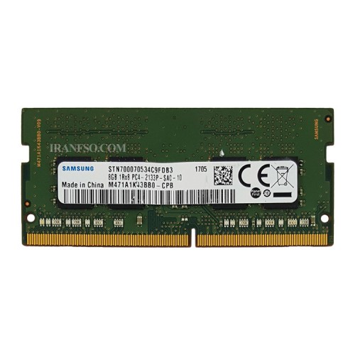 رم لپ تاپ 8 گیگ سامسونگ DDR4-2133 MHz 1.2V شش ماه گارانتی