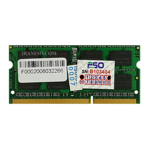 رم لپ تاپ 4 گیگ سامسونگ DDR3-1600-12800 MHZ 1.5V یک سال گارانتی