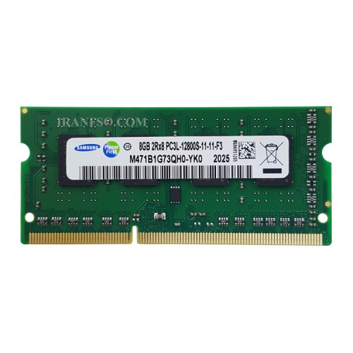 رم لپ تاپ 8 گیگ سامسونگ DDR3-PC3L 1600-12800 MHZ 1.35V یکسال گارانتی