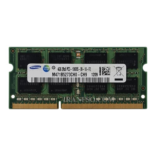 رم لپ تاپ 4 گیگ Samsung DDR3-1333-10600 MHZ 1.5V شش ماه گارانتی