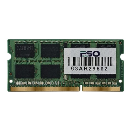 رم لپ تاپ 4 گیگ Samsung DDR3-1333-10600 MHZ 1.5V شش ماه گارانتی