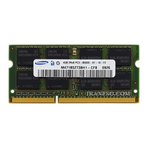 رم لپ تاپ 4 گیگ سامسونگ DDR3 1066-8500 MHz 1.5V شش ماه گارانتی