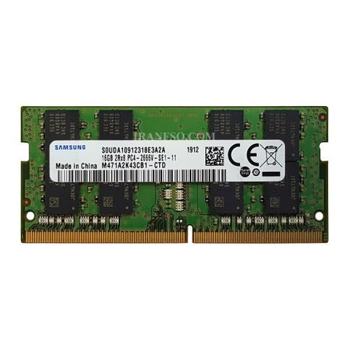 رم لپ تاپ 16 گیگ سامسونگ DDR4-2666 MHZ 1.2V یک سال گارانتی
