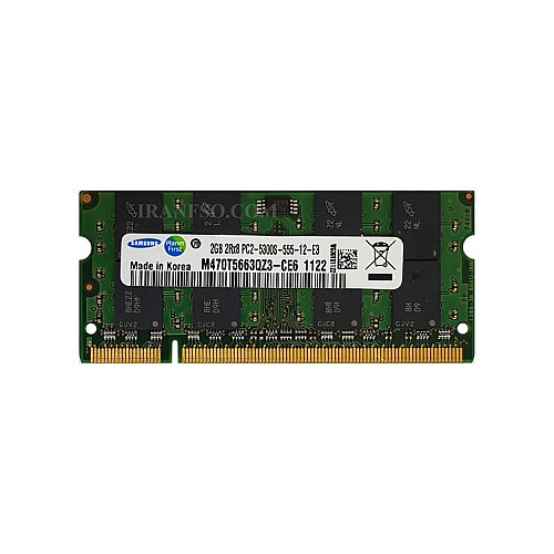 رم لپ تاپ 2 گیگ سامسونگ DDR2 667-5300 MHZ 1.8V سه ماه گارانتی