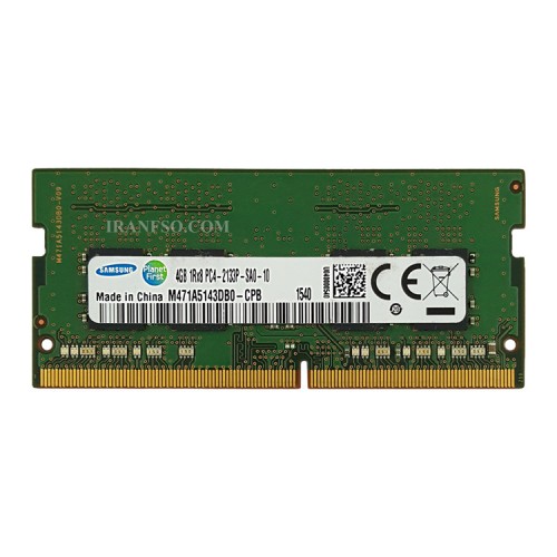 رم لپ تاپ 4 گیگ سامسونگ DDR4-2133 MHZ 1.2V شش ماه گارانتی