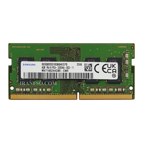 رم لپ تاپ 4 گیگ سامسونگ DDR4 3200 MHz 1.2V یک سال گارانتی