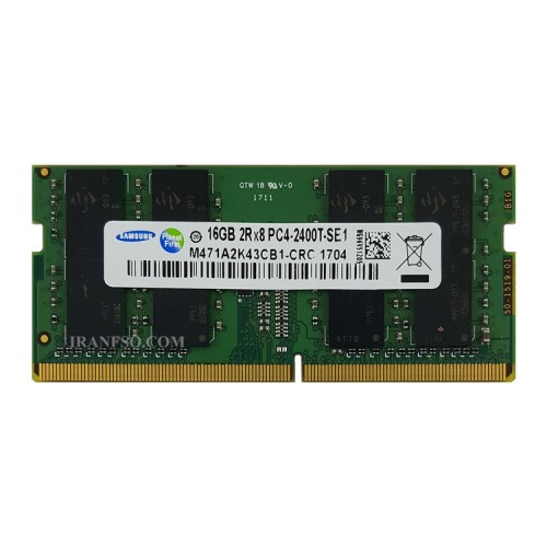 رم لپ تاپ 16 گیگ سامسونگ DDR4-2400 MHz 1.2V شش ماه گارانتی