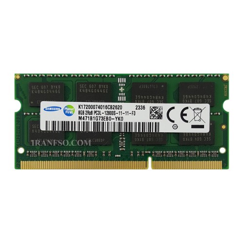 رم لپ تاپ 8 گیگ سامسونگ DDR3-PC3L 1600-12800 MHZ 1.35V یکسال گارانتی-با پک