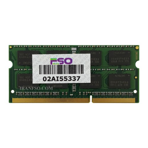 رم لپ تاپ 8 گیگ سامسونگ DDR3-PC3L 1600-12800 MHz 1.35V هجده ماه گارانتی-با پک