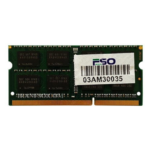 رم لپ تاپ 8 گیگ سامسونگ DDR3-PC3L 1600-12800 MHz 1.35V دو سال گارانتی