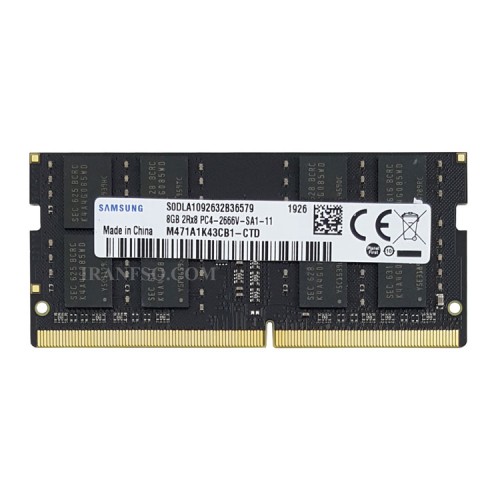 رم لپ تاپ 8 گیگ سامسونگ DDR4-2666 MHZ 1.2V دو سال گارانتی