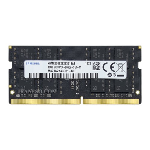 رم لپ تاپ 16 گیگ سامسونگ DDR4 2666 MHz 1.2V دو سال گارانتی