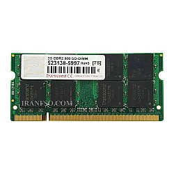 رم لپ تاپ 2 گیگ Transcend DDR2-800-6400 MHZ 1.8V سه ماه گارانتی