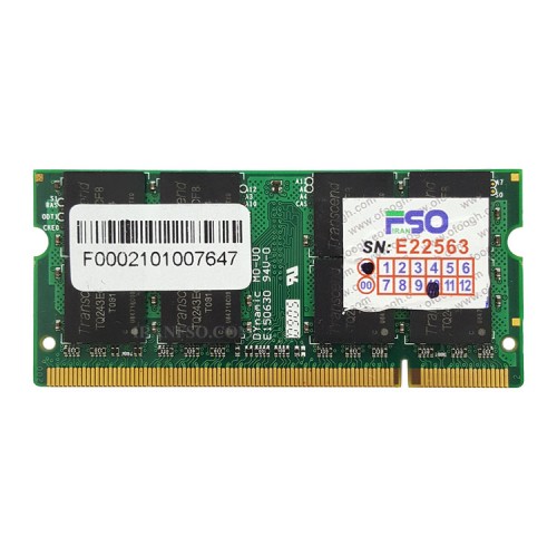 رم لپ تاپ 2 گیگ Transcend DDR2-800-6400 MHZ 1.8V سه ماه گارانتی