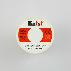 سیم قلع 0.3 میلیمتر KAISI 140gr-Sn60-Pb40 فلکس 1.2 درصد