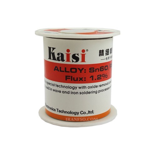 سیم قلع 0.5 میلیمتر KAISI 140gr-Sn60-Pb40 فلکس 1.2 درصد