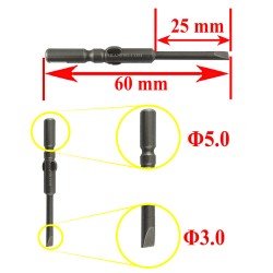 سری پیچ گوشتی دوسو Φ5.0x60mmxΦ3.0x25mm