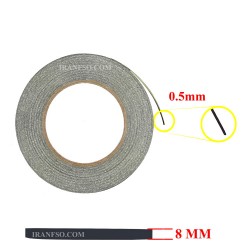 چسب نواری مدل پارچه ای 8mmx0.5mm مشکی