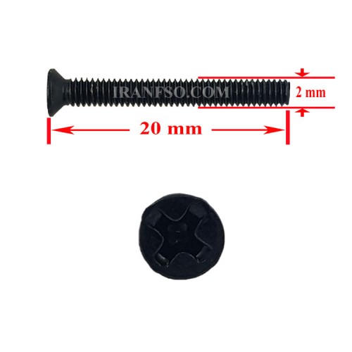 پیچ M2x20 پک 10 عددی سرتخت