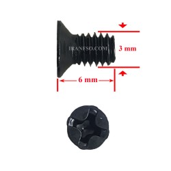 پیچ M3x6 سرتخت پک 10 عددی