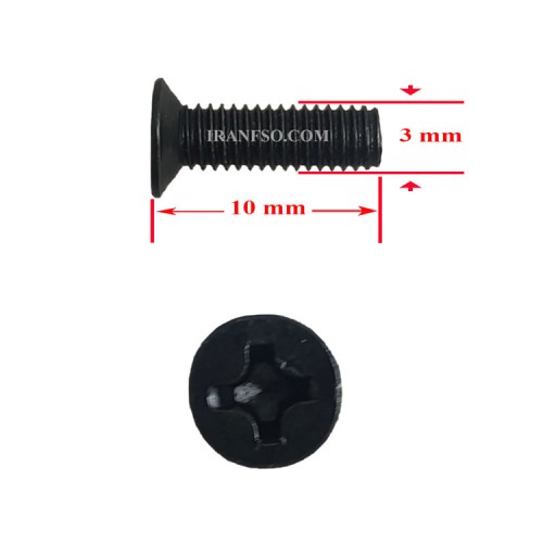 پیچ M3x10 سرتخت