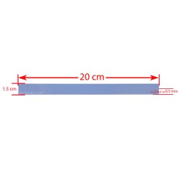 پد سیلیکون 20cm x 1.5cm x 0.5mm نازک-آبی